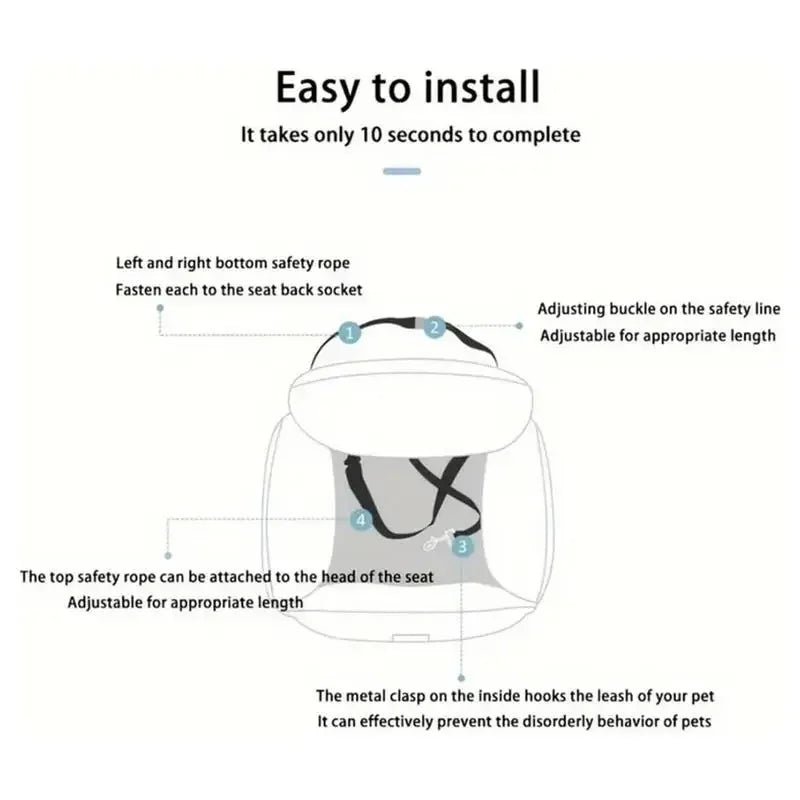 Calming Pet Car Bed - Pets Accomplice