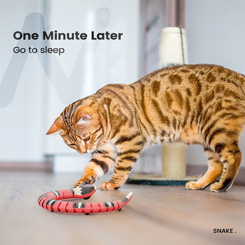 Smart Sensing Snake interactive Rechargeable Cat Toy - Pets Accomplice