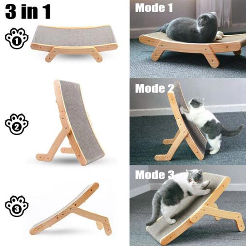 Wooden Cat Scratch Bed - Pets Accomplice