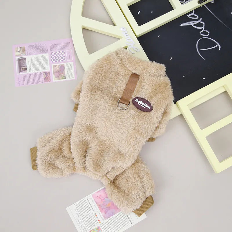 Elastic Pet Jumpsuit With Pull Ring - Pets Accomplice