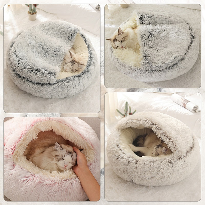 Plush Pet Cat Bed - Pets Accomplice