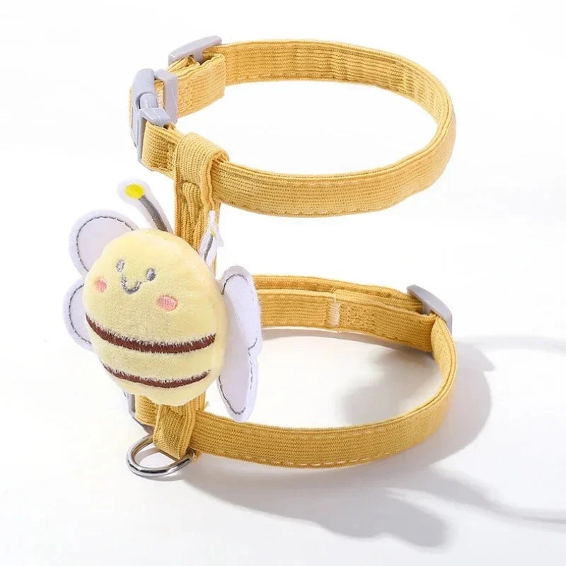 Cartoon Bee Pet Harness Leash & Collar Set - Pets Accomplice