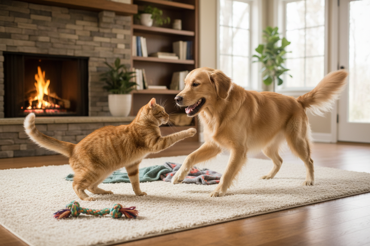 Why does my cat attack my dog for no reason ?