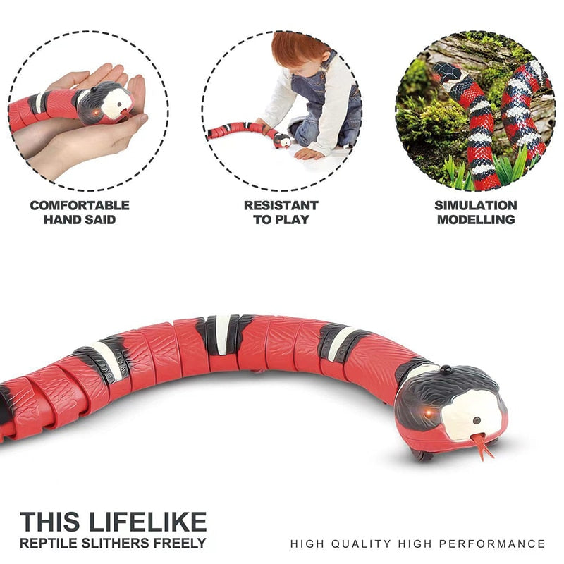 Smart Sensing Snake interactive Rechargeable Cat Toy - Pets Accomplice